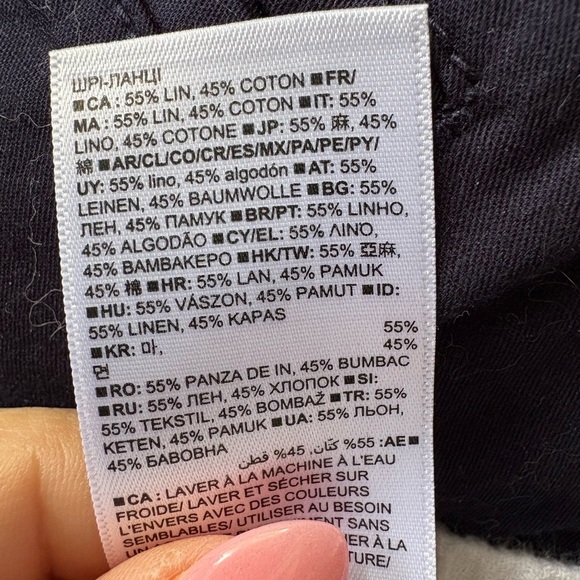 Gap women’s Linen cotton Blend sz XS Pink Stripe Shorts Drawstring preloved - Picture 5 of 7